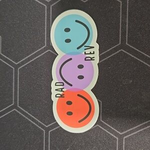 Rad Rev Smiley Face Sticker
